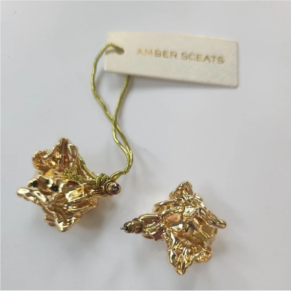 Amber Sceats Reese Earrings 24 k gold plating